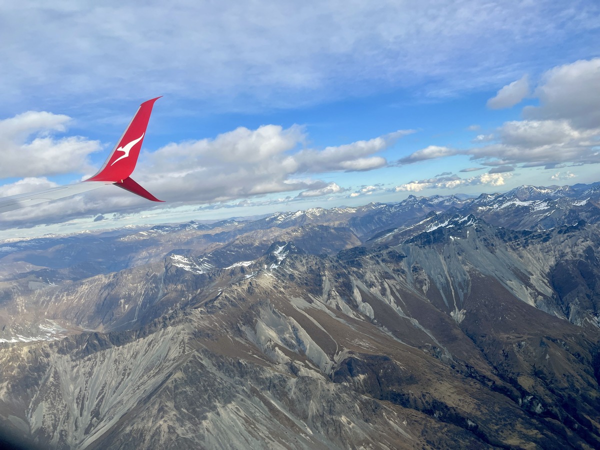 ニュージーランド南島　飛行機からの景色
