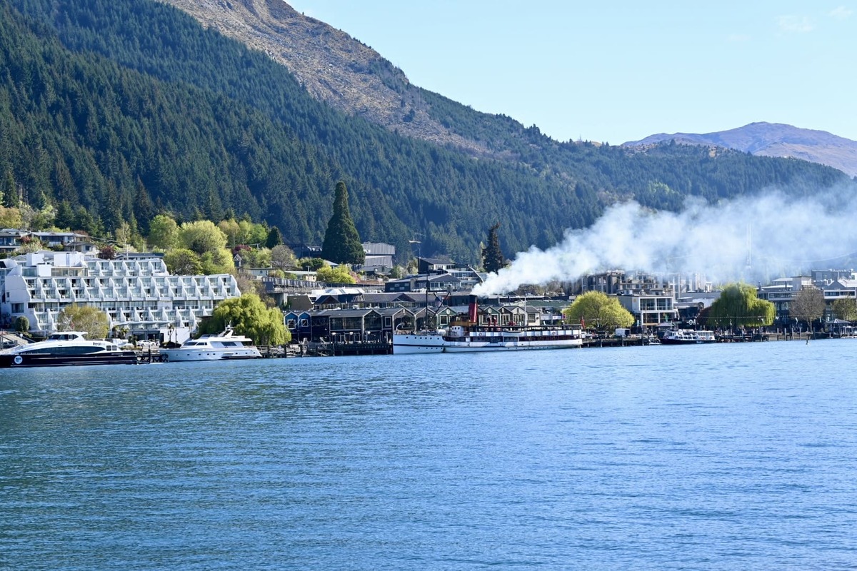 Vintage steam ship